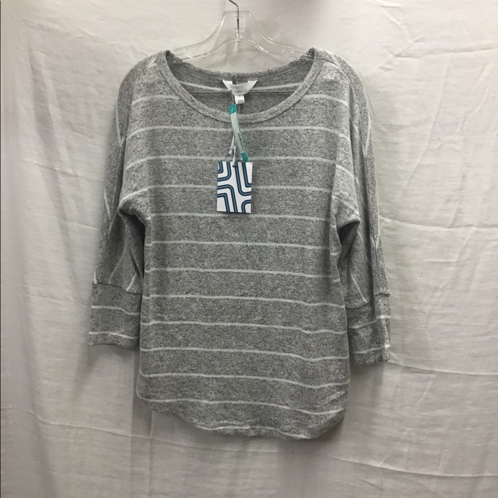 Market&Spruce Corinna Brushed Dolman Knit Grey Top